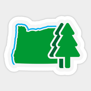 Oregon Trees Sticker